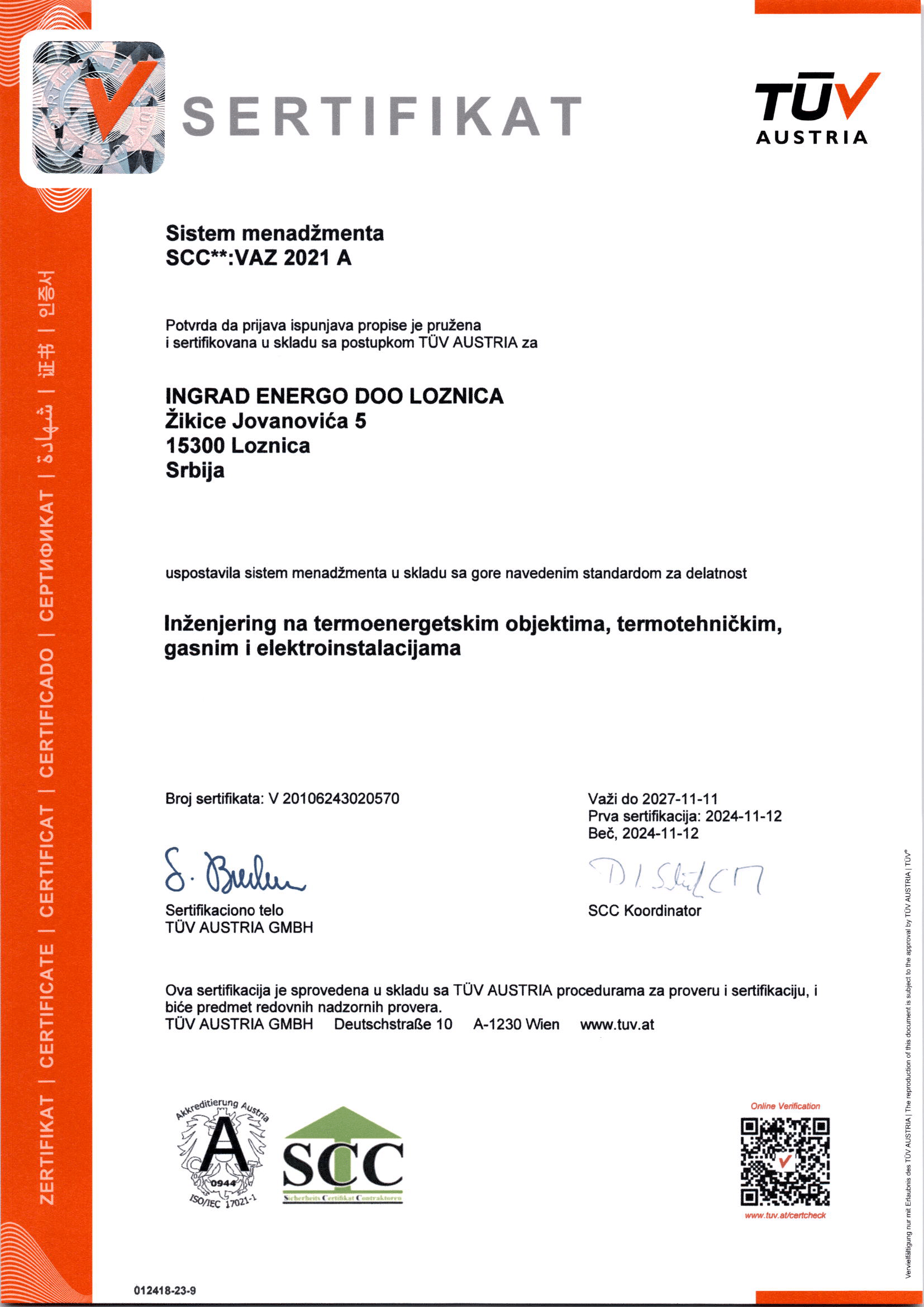 SCC Revizija 2024 - Bezbednost